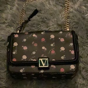 Victoria’s Secret cross body floral purse gold hardware